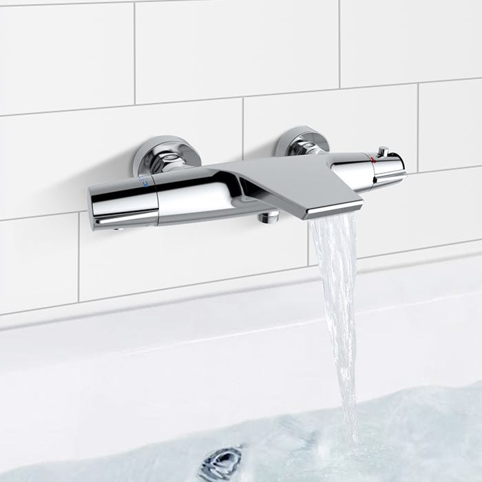 Set accessoires,robinet de baignoire en laiton,robinet de salle de  bain,accessoire de douche,bec de sortie,robinet - Chrome A[A6]
