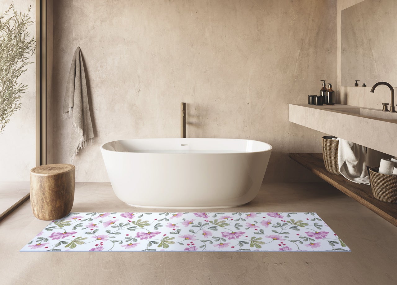 Tappeto Bagno Spongy Malva 50x140cm