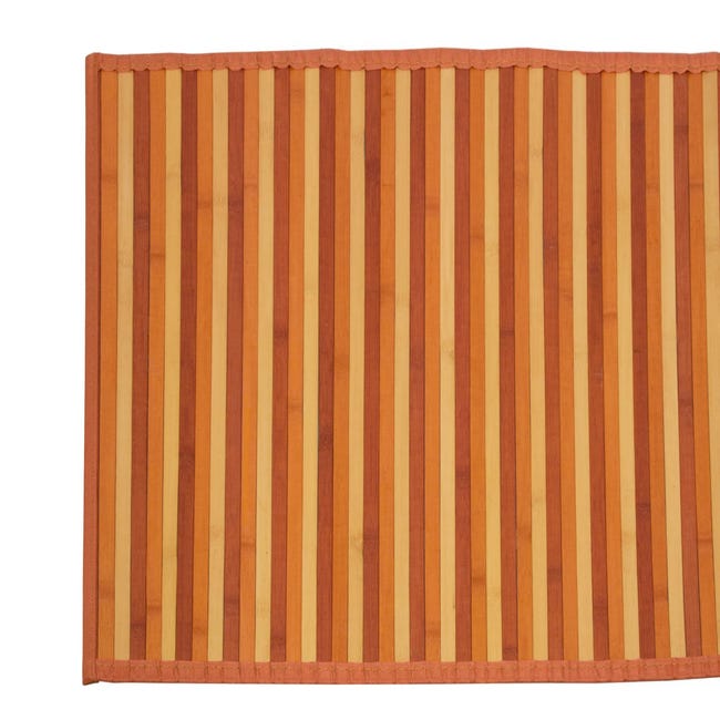 Tappeto Passatoia Cucina Bamboo Degrade Arancio 50x140cm