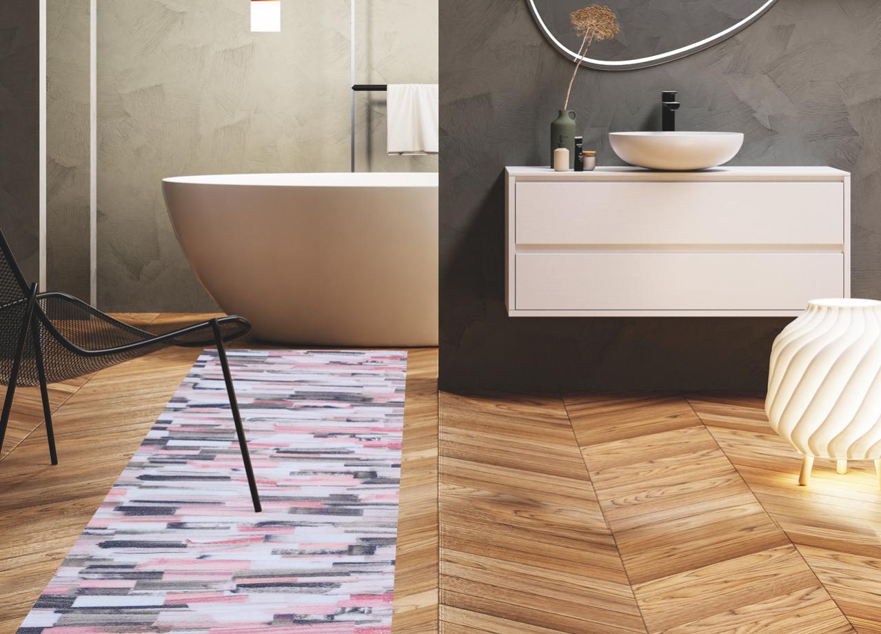 Casatessile Tappeto e Set da Bagno in Spugna con Rete Antiscivolo Torino Assorbente e Facile da Lavare - Giallo, 60x120 cm