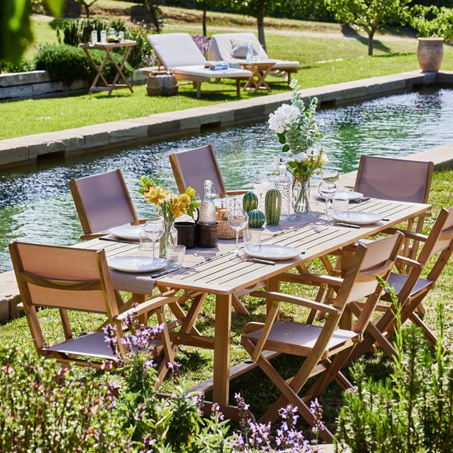 Las mejores ofertas en EXTENSIBLE mesas para patio y jardín