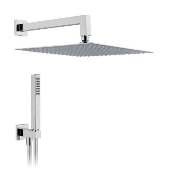 High Sierra Showerheads® - Soffione doccia a mezza cupola a flusso ultra basso in metallo massiccio da 1,25 GPM e combinazione portatile con impugnatura antiscivolo e inserto protettivo in nylon