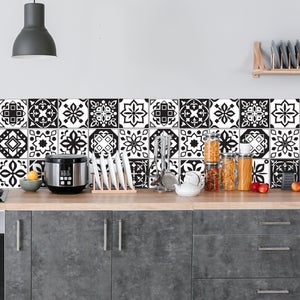Credence Adhesive pour Cuisine Gris Jaune Moutarde Stickers