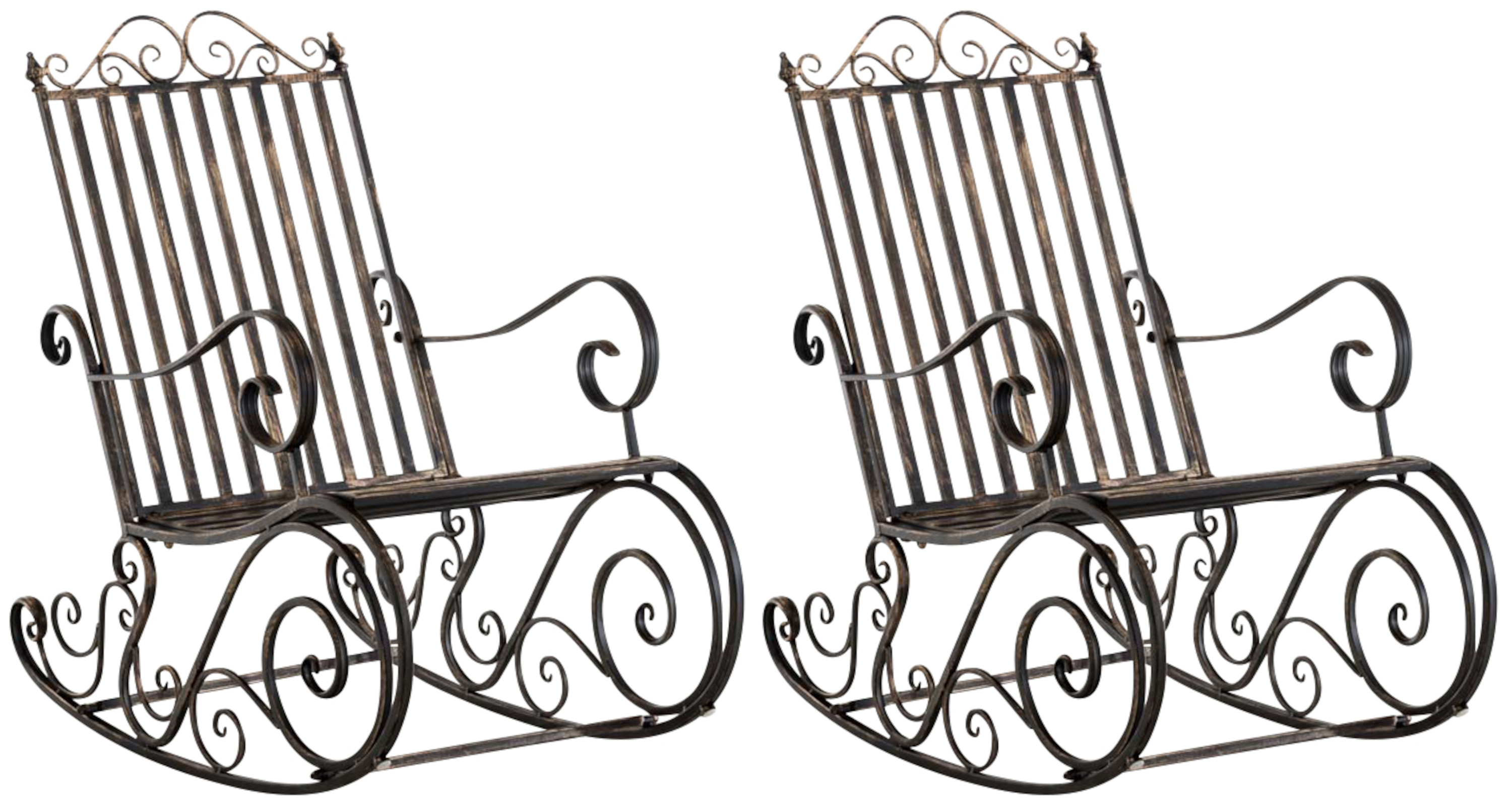 Set de 2 mecedoras de hierro smilla bronce