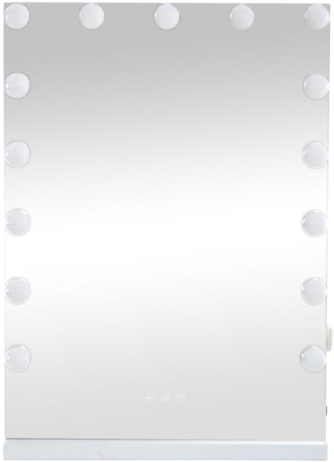 Specchio per trucco con luci Murrieta bianco