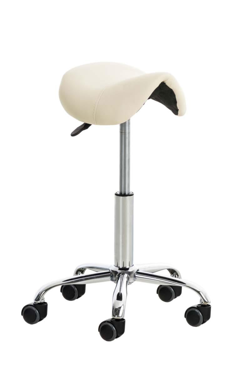 Sgabello Sella Augsburg In Similpelle Con Ruote: Regolabile In Altezza, Girevole 360°, Perfetto Per Parrucchieri E Tatuatori