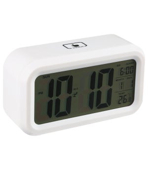 Réveil Matin Numérique Horloge Thermomètre Pliable 2 Types D'affichage Lcd  Blanc Yoni à Prix Carrefour