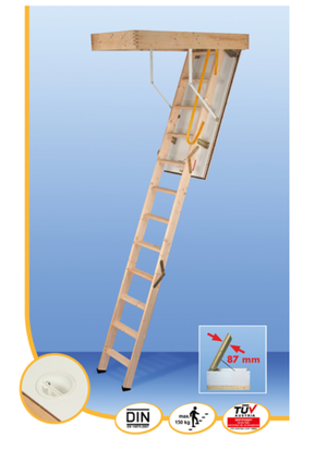Mister Step escalier escamotable ADj trou d'homme Version avec trappe au  plafond H 276÷300 (80 x 60 cm.) : : Bricolage
