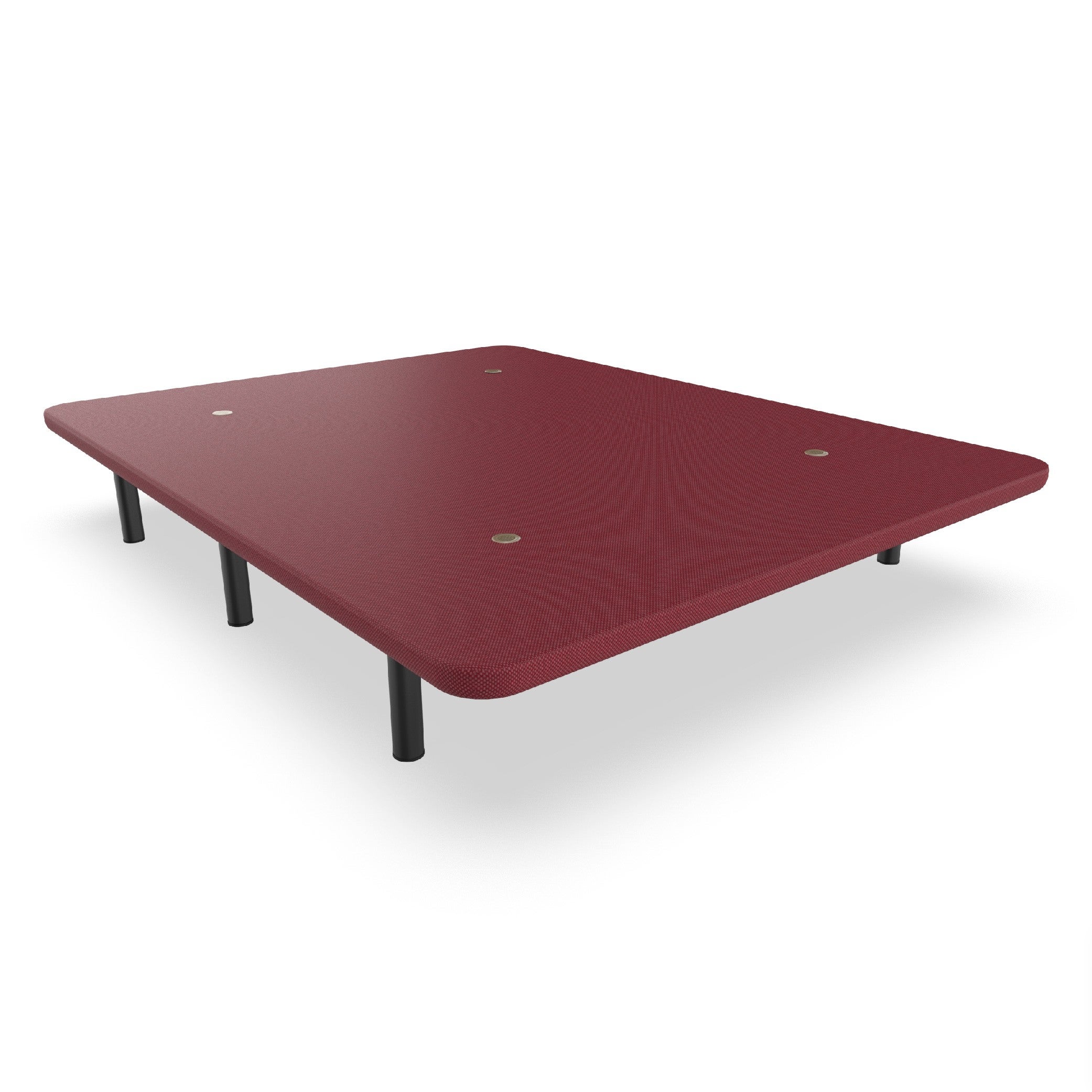 Nalui - base tapizada de acero con patas de altura 25cm y 5 barras transversales, tejido 3d | fabricado en españa | granate 80x200 cm