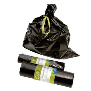 Lot de 20 sacs poubelle 100 litres noir polyéthylène 82 x 87 cm