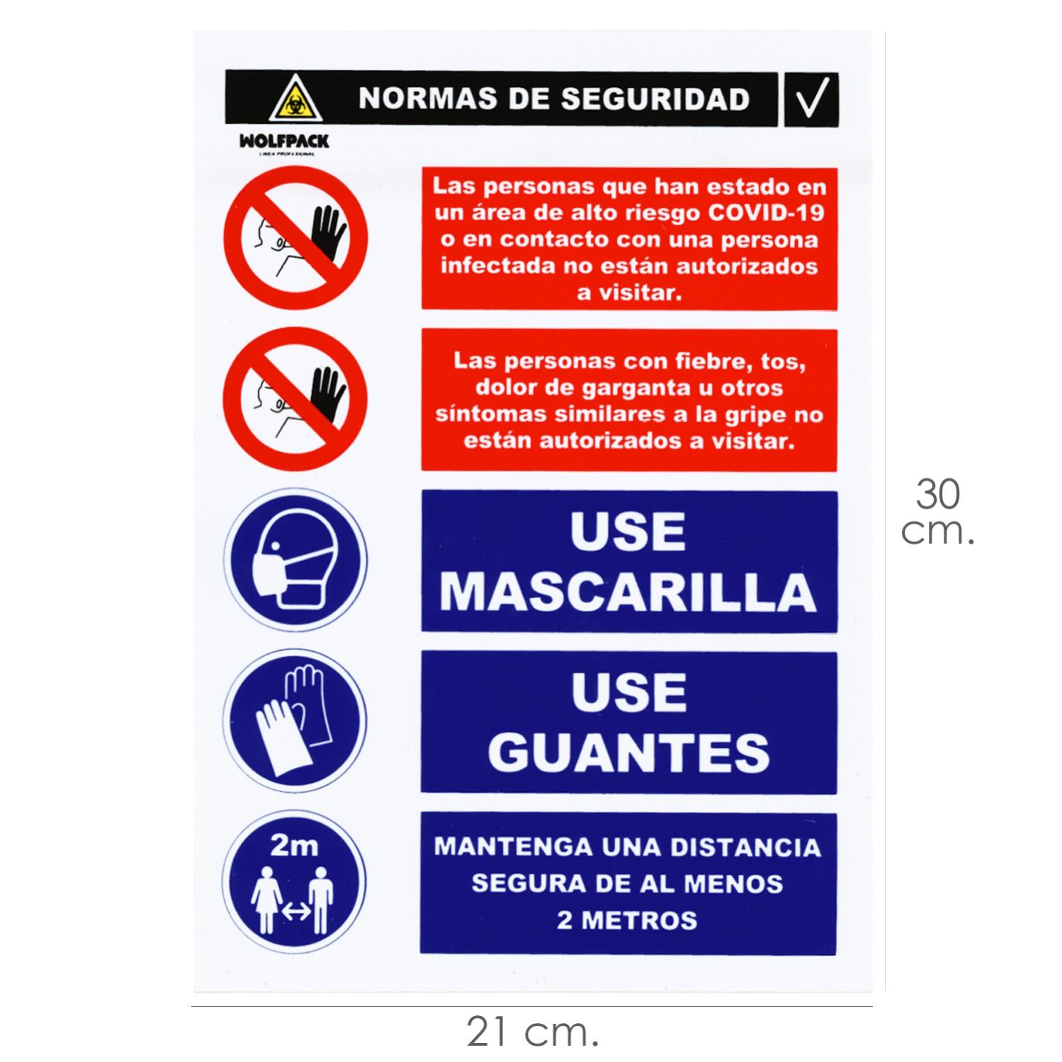 Cartel Combinado Aviso Normas Seguridad 30X21Cm. En Oferta Cartel Combinado Aviso Normas Seguridad 30X21Cm.