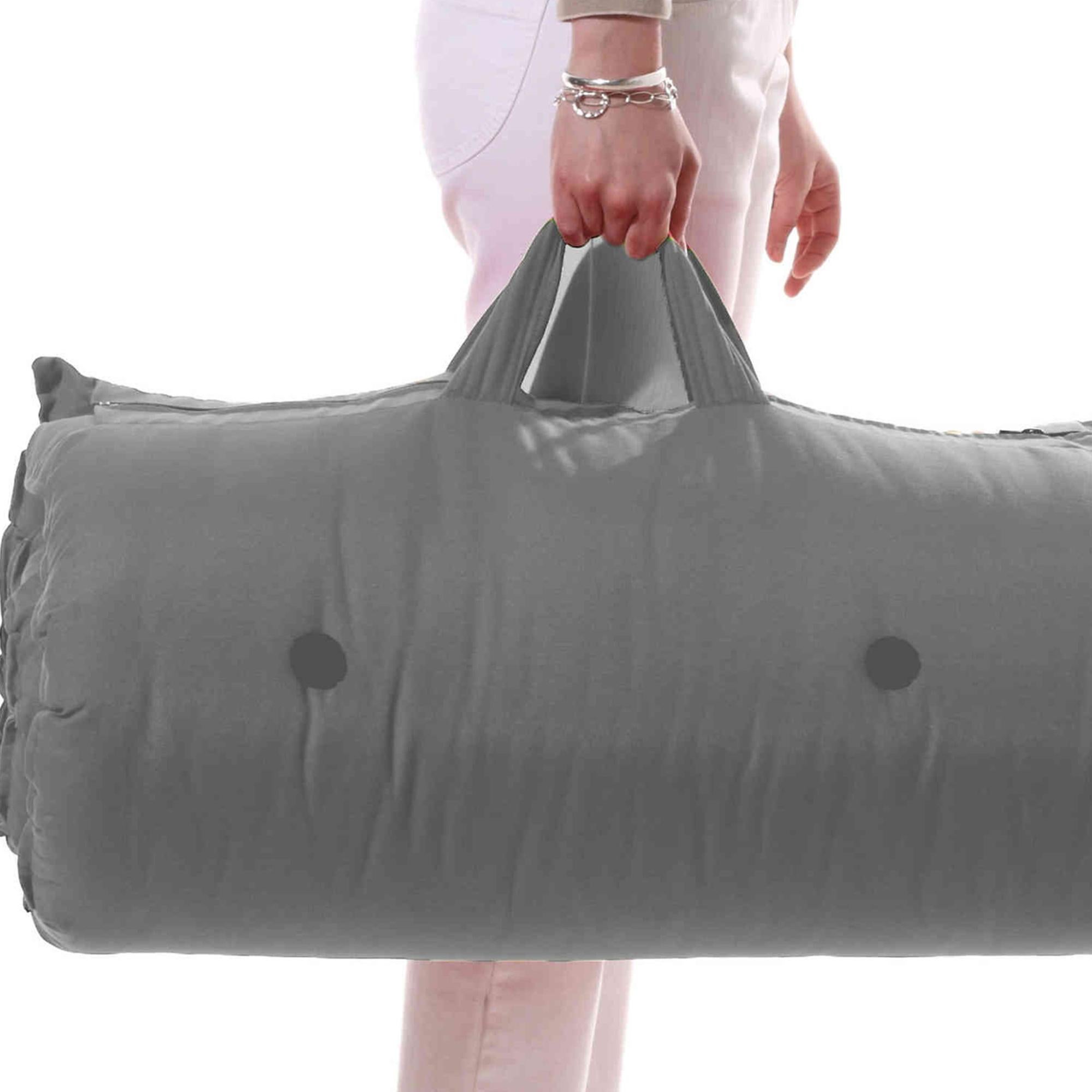 Matelas futon de voyage coton gris clair 70x190 Leroy Merlin