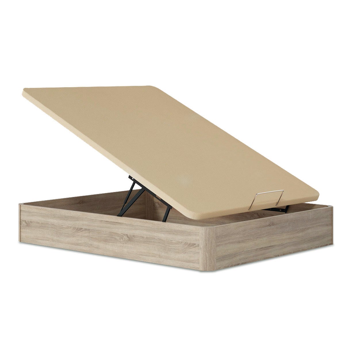 Canapé abatible madera TUKMA HÉRCULES 105X190 cm. Blanco - Esquinas  reforzadas con 30 cm. de altura - Tapa blanca