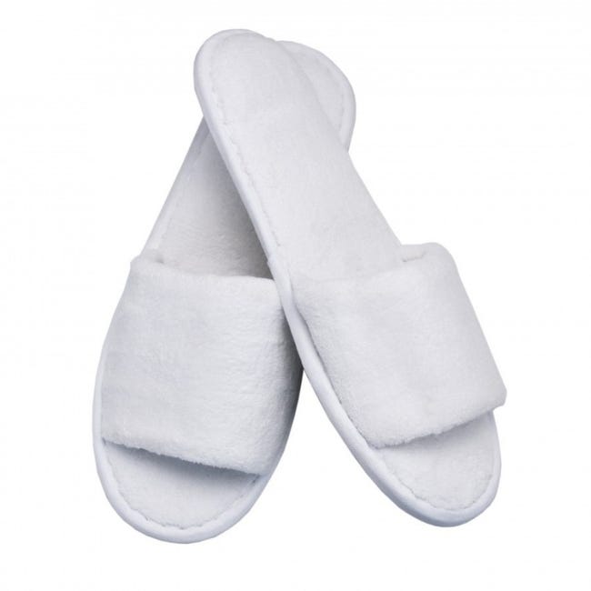 Lot de 20 paires de chaussons éponge jetables Blancs pour Thalasso, hôtel,  spa , piscine