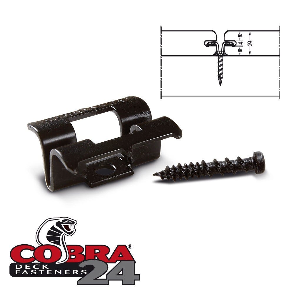 Clips Cobra hybrid 7-22 fixation lame de terrasse