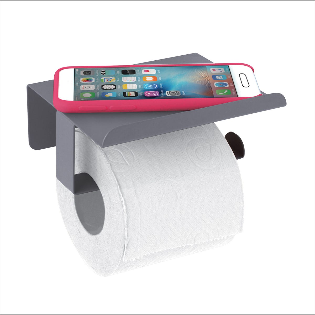 Double dérouleur papier WC avec tablette_016707 - CONNECT - Bath Bazaar