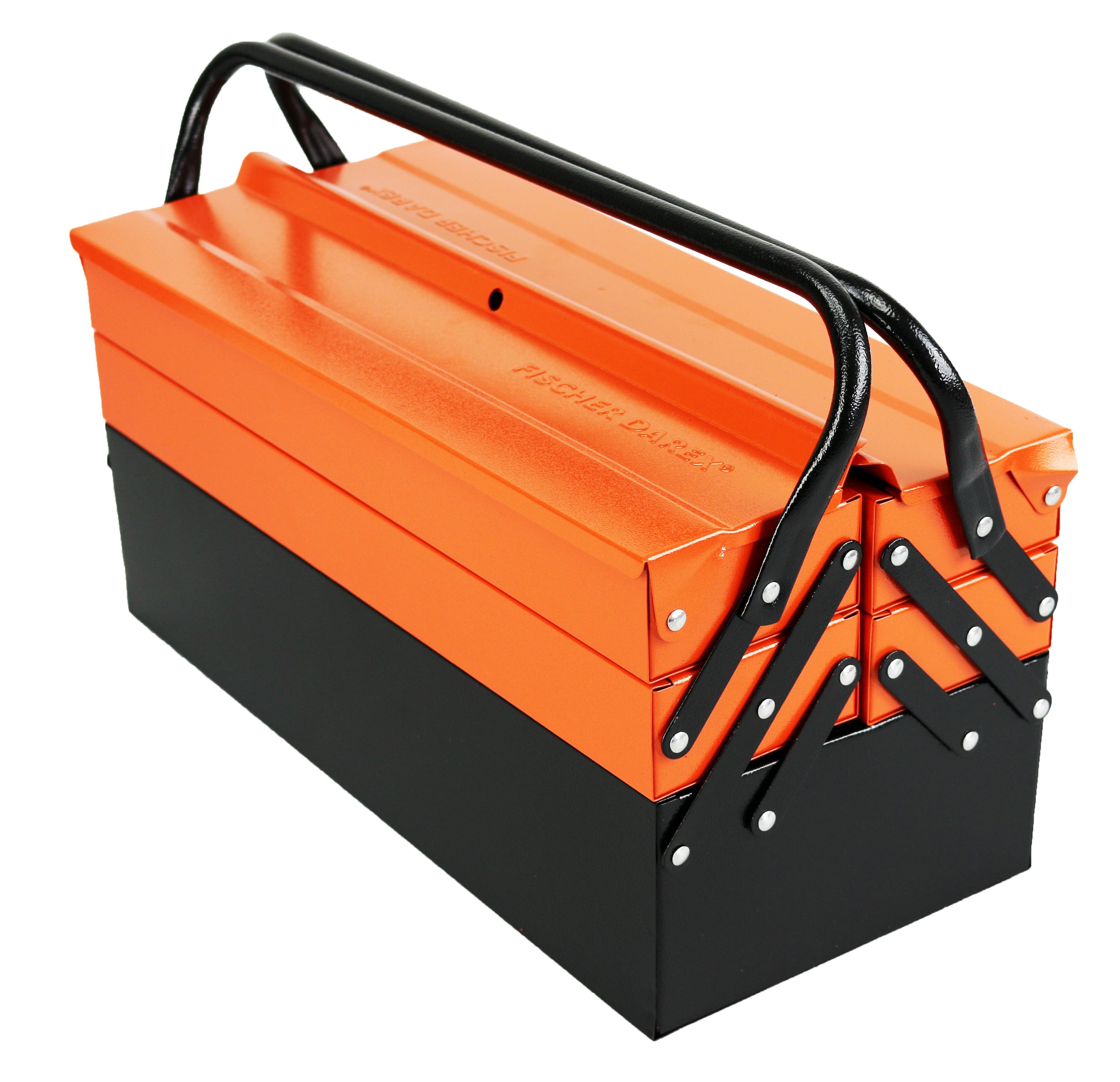 Caisse à outils métal 5 cases 53cm épaisseur 6mm Fischer darex Leroy Merlin