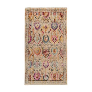 Tapis exterieur tissé plat motif turquoise beige 120x170 MIDLAND