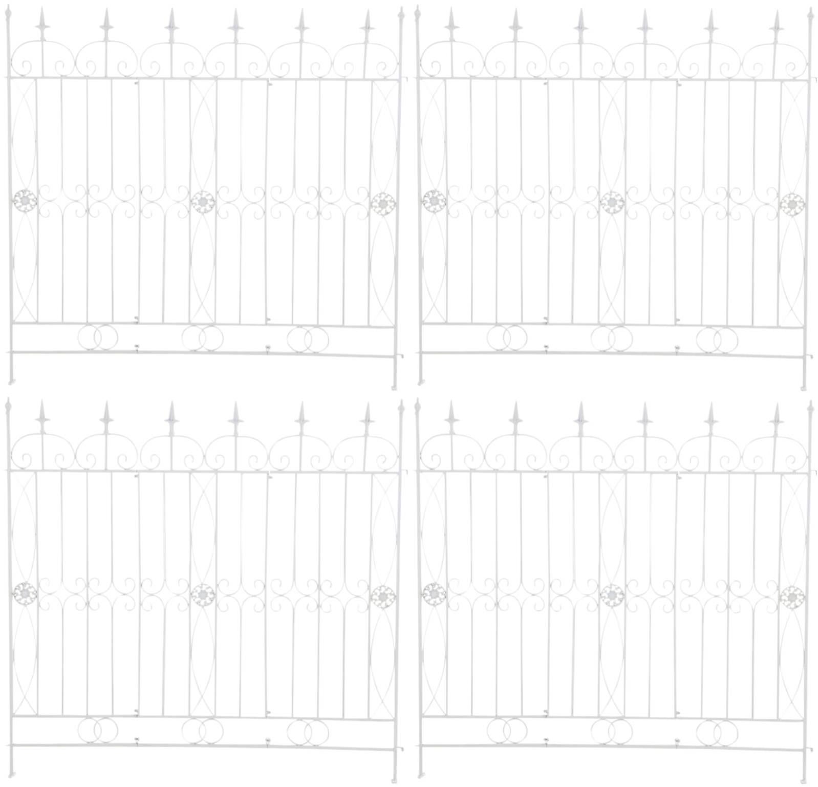 TREILLIS DE JARDIN Treillis rosier Métal Lot de 4 Tuteur rosier grimpant Noir EUR 149,95