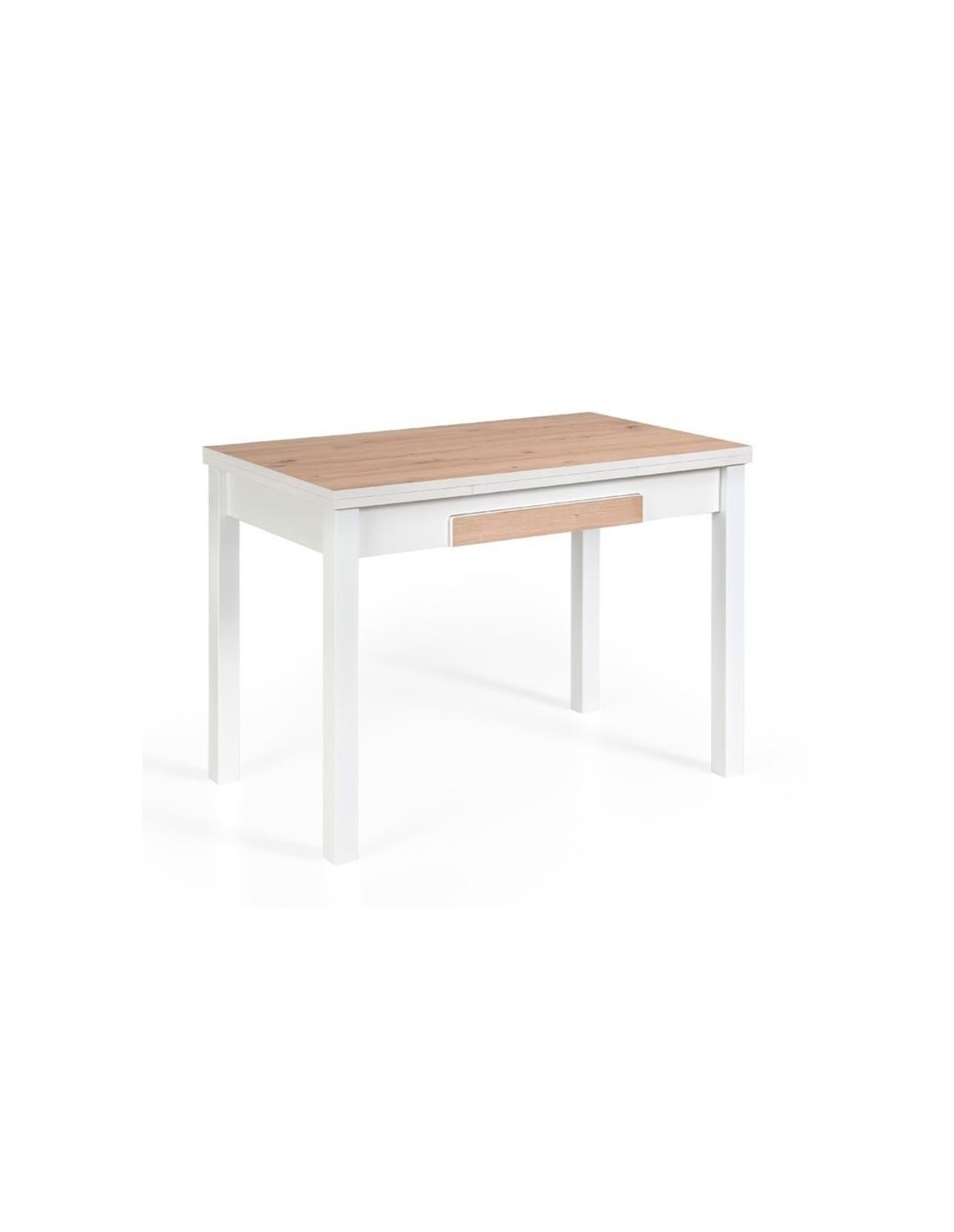 Mesa de cocina Extensible acabado en madera Robley Blanco 100160 x 60