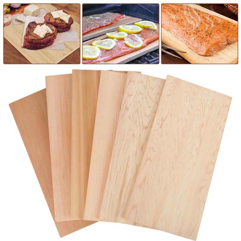 6X Barbecue Boards Grill Boards in legno BBQ Grill Boards Smoking