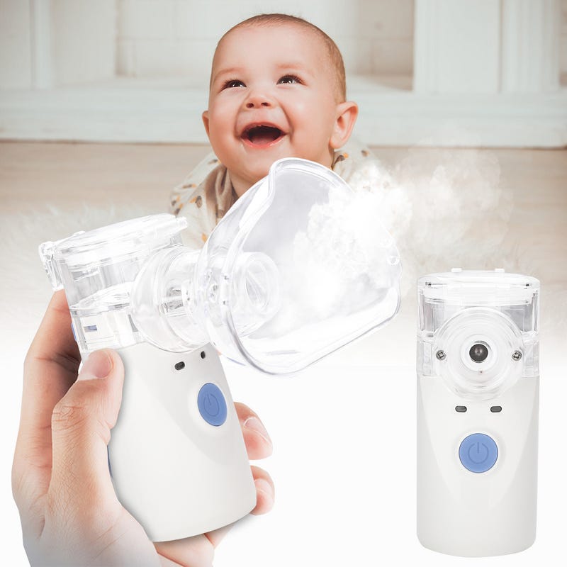 Nébuliseur Inhalateur, Portable Silencieux, Inhalateur avec Embouchure et  Masque, pour Enfants et Adultes,Alimentation avec Câble USB