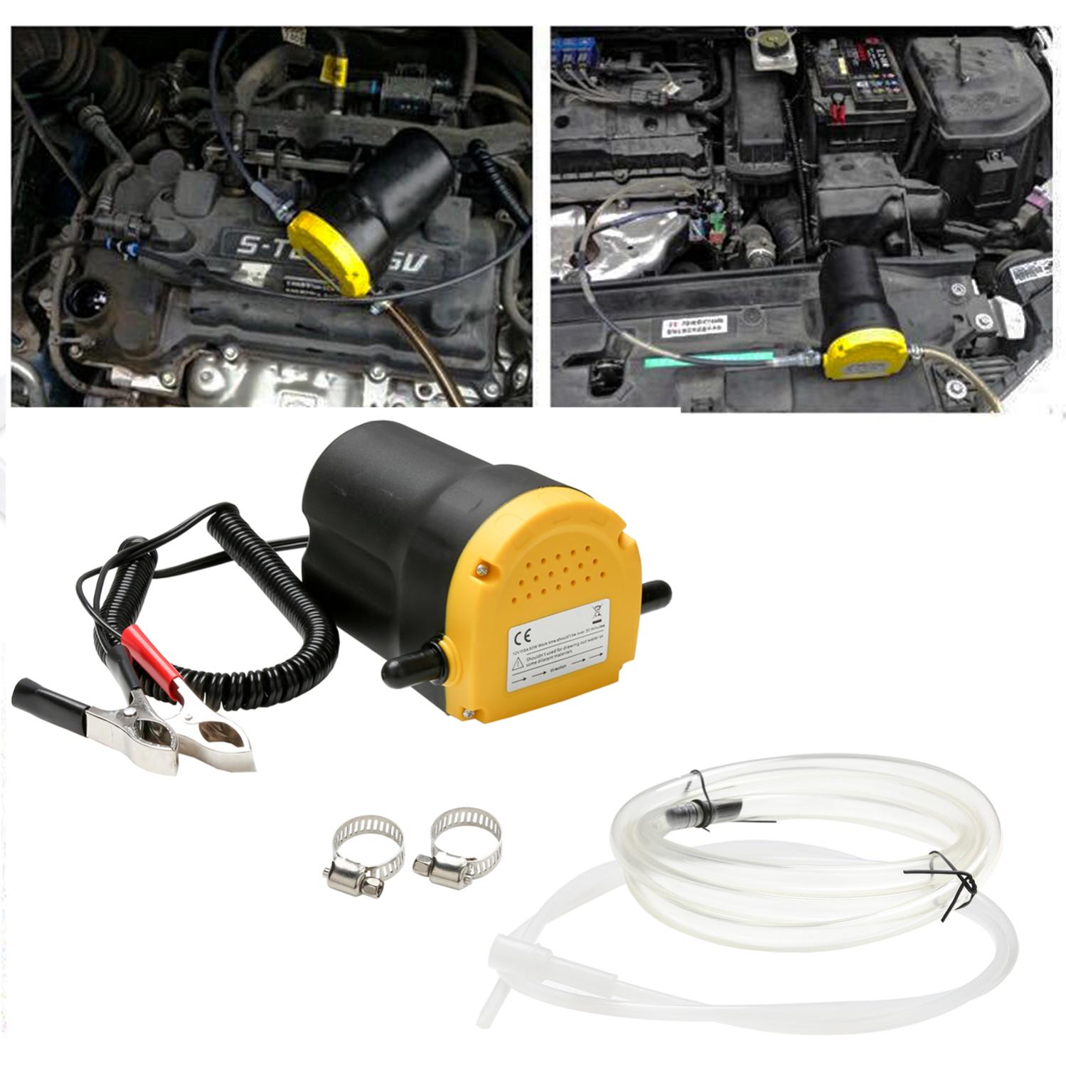 Pompa Elettrica Per Olio E Gasolio 12V 60W - Estrattore Per Cambio Olio Auto E Barca