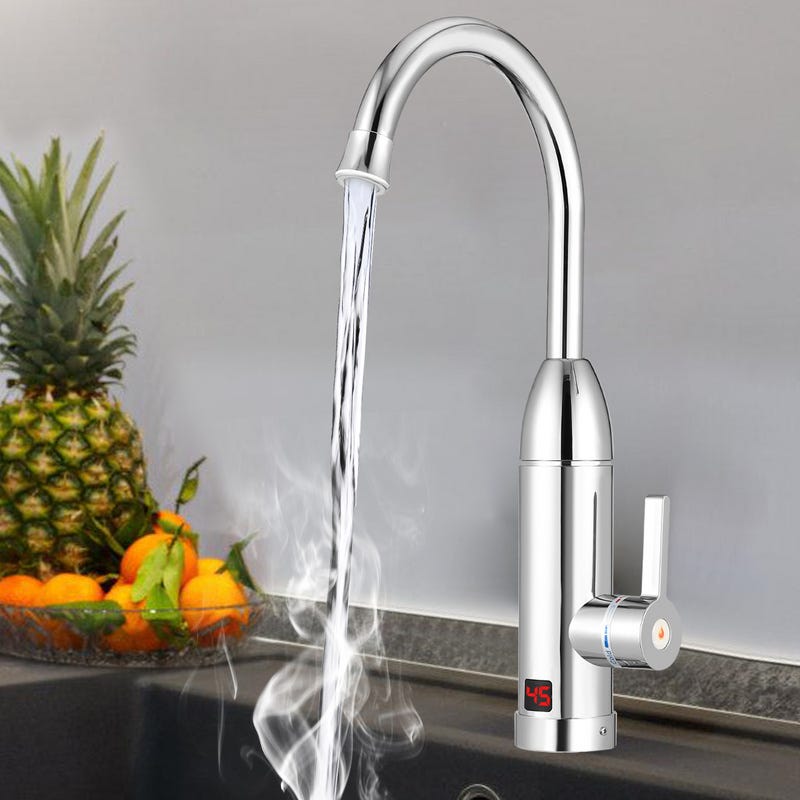 EINFEBEN Robinet Chauffe eau Instantané Electrique 3kW pour un Lave-mains,  Vaisselle Mais Pas pour une