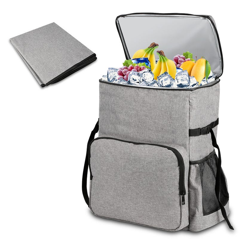 Sac à lunch isotherme, sac de pique-nique pliable sac isotherme de plage,  sac de refroidissement portable