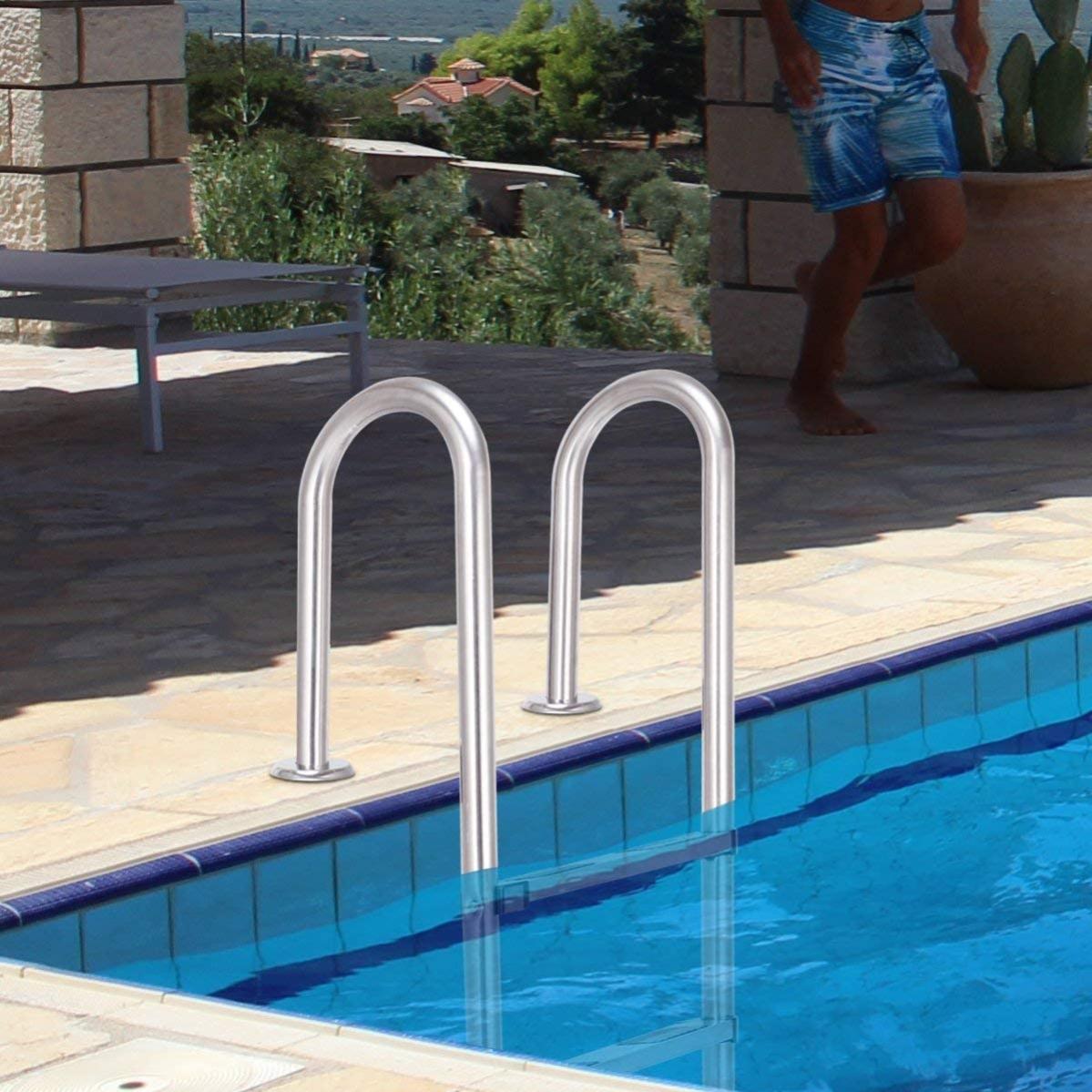 Pédale D'échelle épaisse En Acier Inoxydable 304, Avec Coussinet En Caoutchouc Antidérapant, Accessoire De Piscine, Remplacement Pour Piscine Thermale