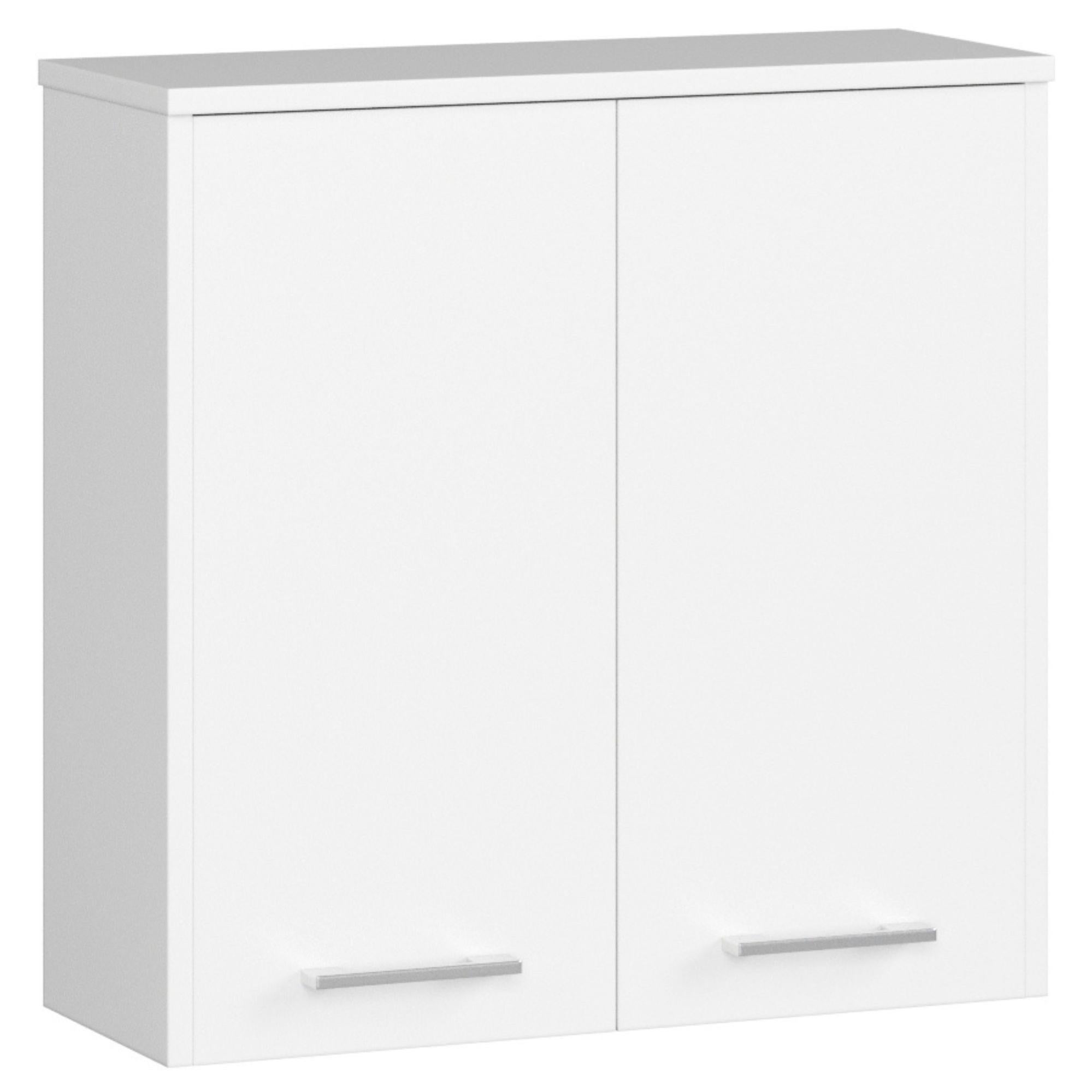 Armoire salle de bains AKORD FIN accr. au mur Blanche 60 cm 2 portes