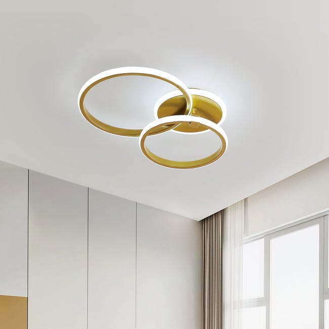 Plafonnier LED Moderne, Lampe de Plafond Ronde 42W 3500LM, Lustre