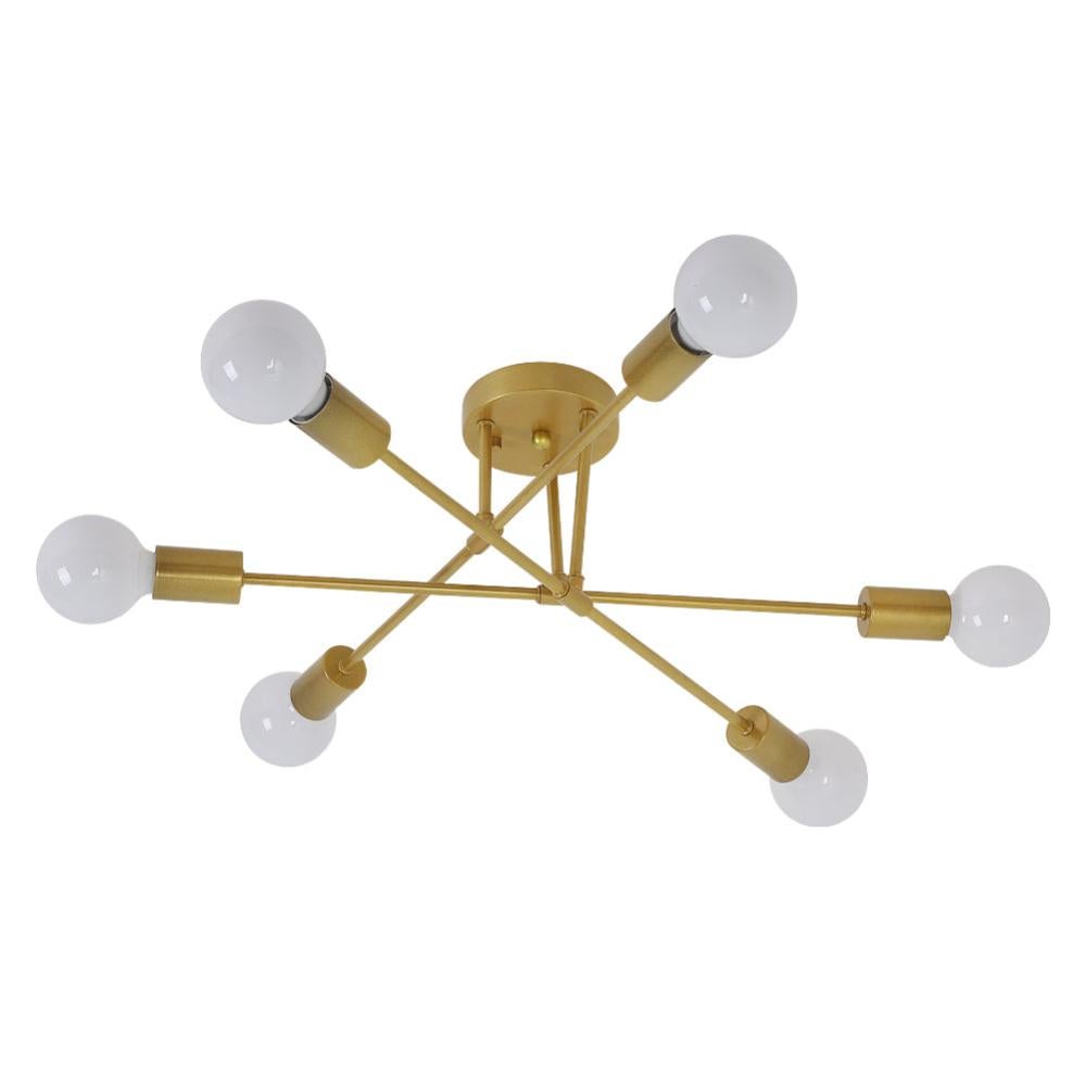 Lampada Soffitto Nera Globo Xara I | Look Industrial Loft 63cm E14