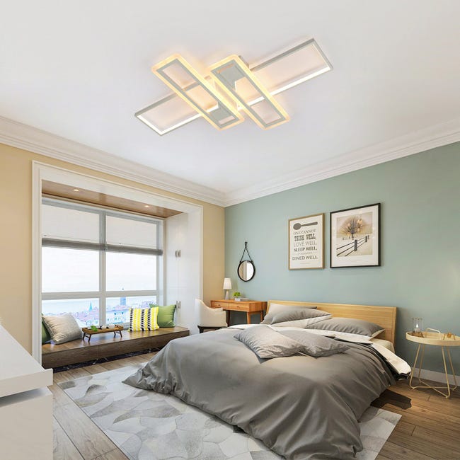 Luces de techo LED para dormitorio, modernas, regulables, con control  remoto, luz de techo para sala de estar, lámpara de techo redonda para  comedor