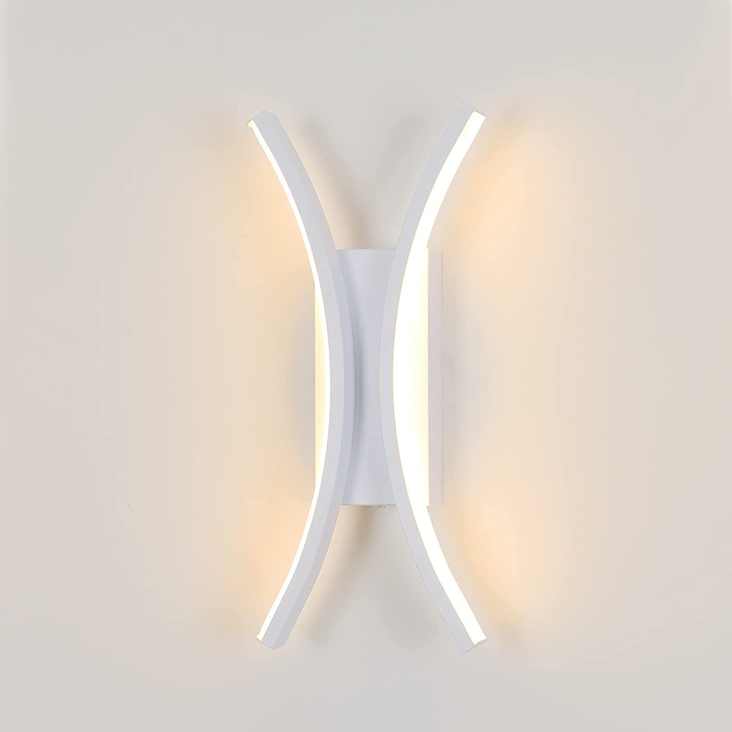 2x Applique Murale Interieur LED 30CM Lampe Murale 12W Blanc Froid  Luminaire Mural Moderne pour Chambre Salon Escalier Couloir