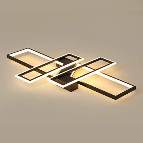 LED Plafoniera Soggiorno Dimmerabile Soffitto Lamp Moderno Tondo Annulus Designer Lampada a Sospensione con telecomando Cucina Métal acrilica Sala da pranzo Ufficio Lampadari 56*H10cm Bianco