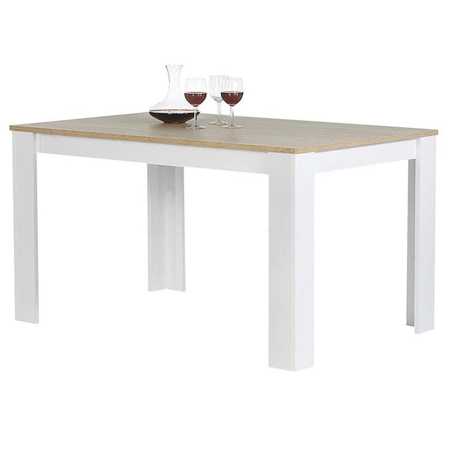 Skraut Home - Tavolo Da Pranzo, Cucina, Sala Da Pranzo, 140x90x76 Cm Per 6 Persone Tavolo Cucina Stile Moderno Rovere E Nero 90940415 Skraut Home - Tavolo Da Pranzo, Cucina, Sala Da Pranzo, 140x90x76 Cm Per 6 Persone Tavolo Cucina Stile Moderno Rovere E Nero 90940415