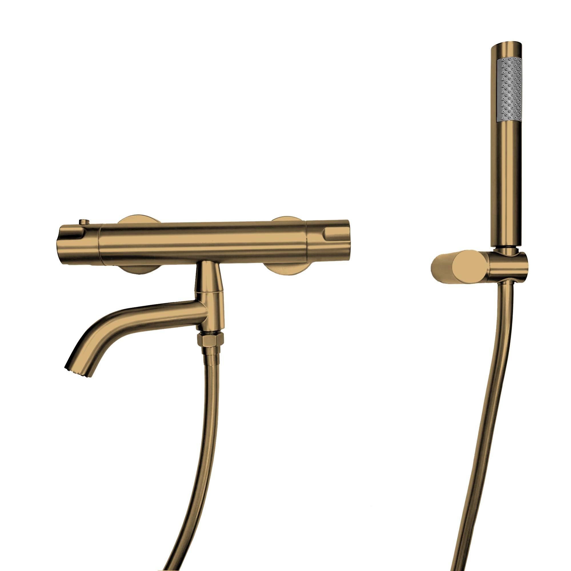 Miscelatore Termostatico Doccia In Ottone Cromato - Valvola Acqua Calda/fredda Con Sicurezza A 38°C - Foto 2