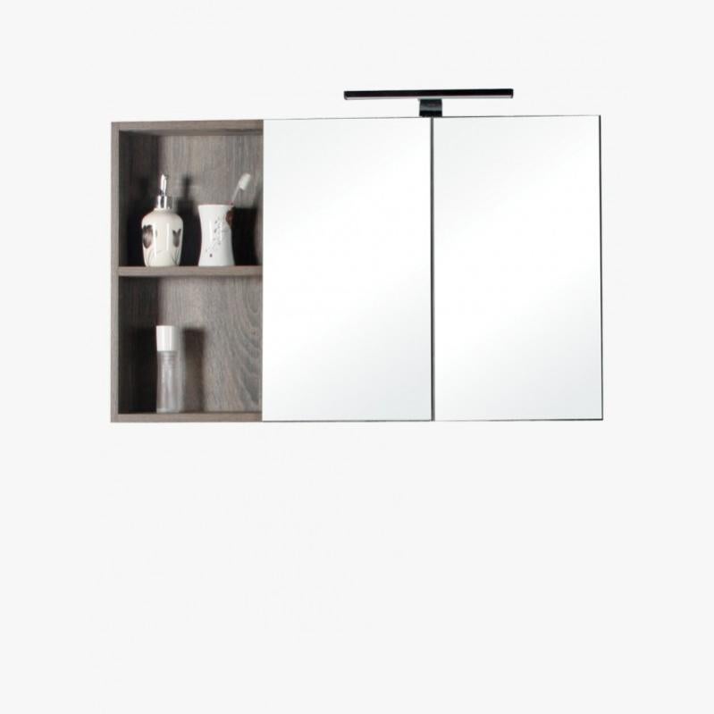 Armoire de toilette 90 gris Aquasun Leroy Merlin