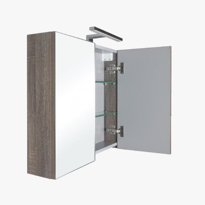 Armoire de toilette 60 gris Aquasun Leroy Merlin