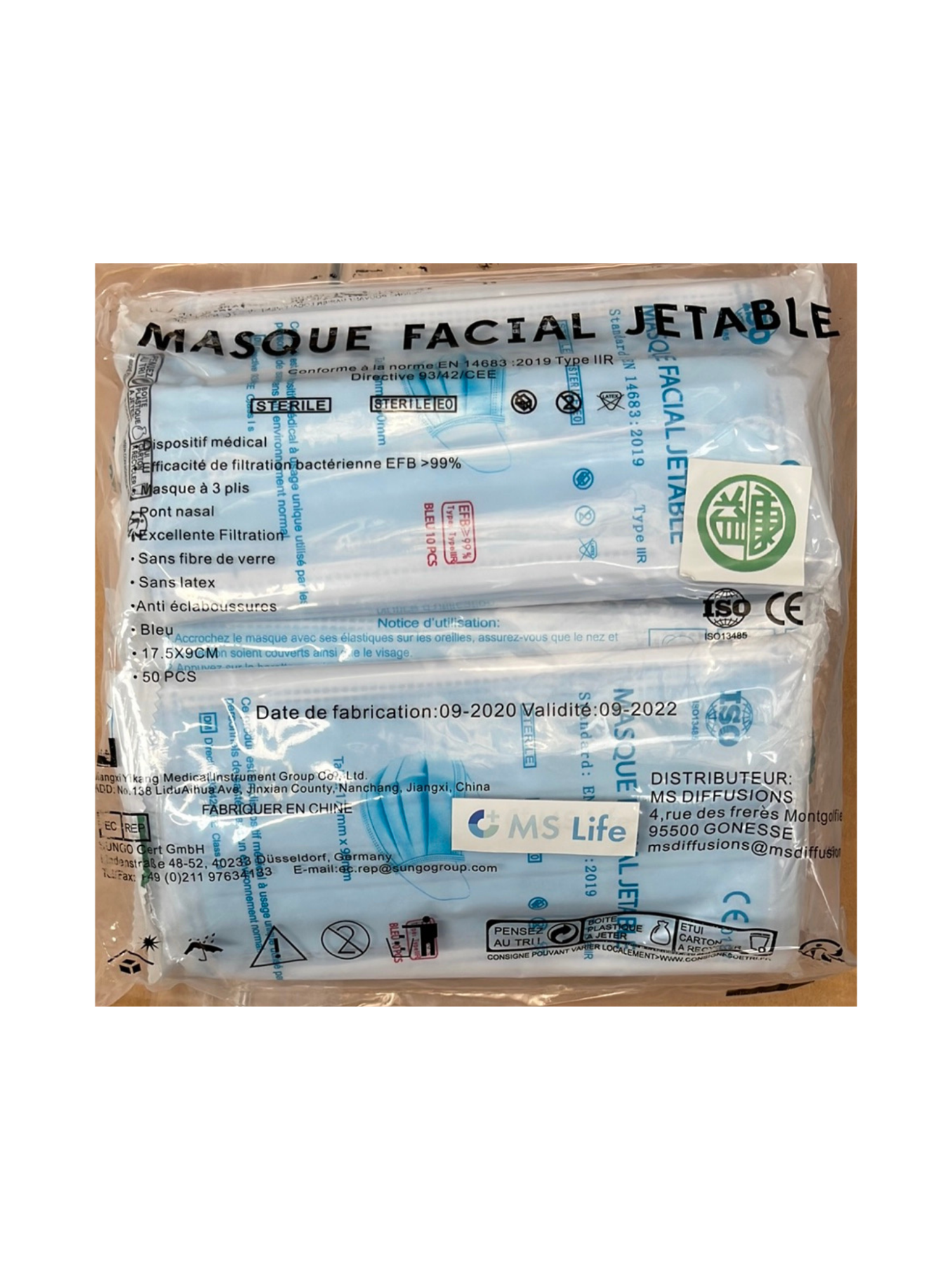 Masque Chirurgical Jetable Type IIR La meilleure des mamans