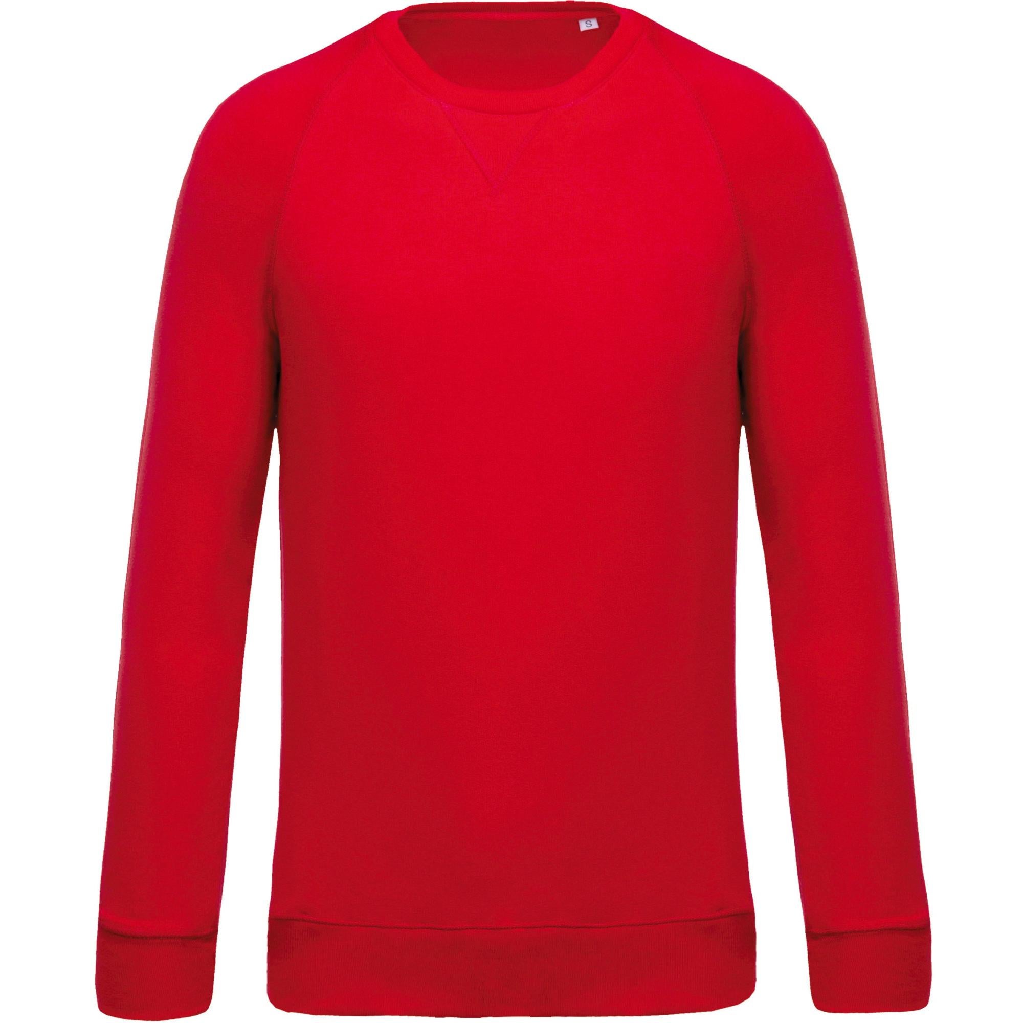 Sweat-shirt Kariban bio à col rond manches raglan pour homme - 9