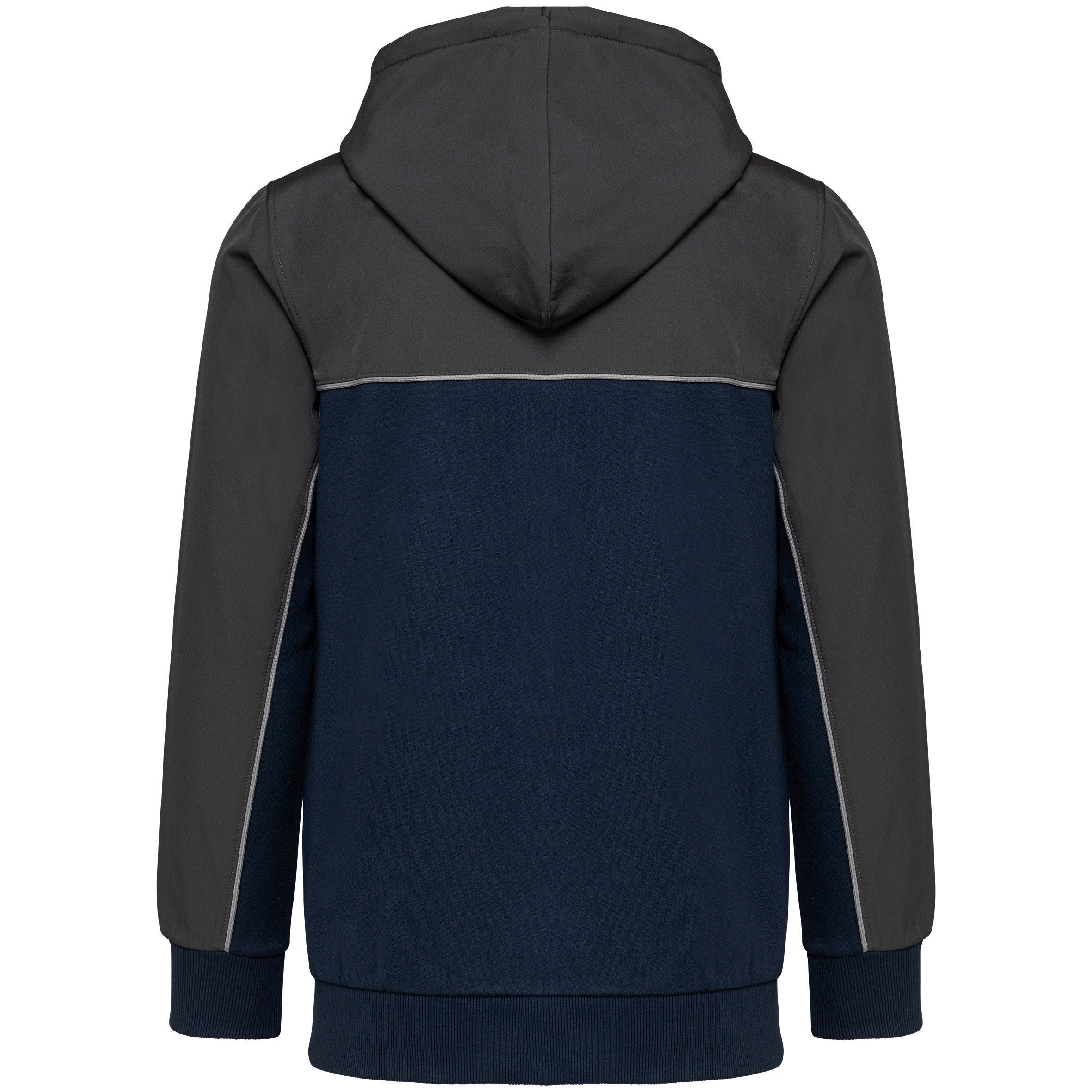 Veste molleton bicolore zippée à capuche écoresponsable unisexe | Leroy ...