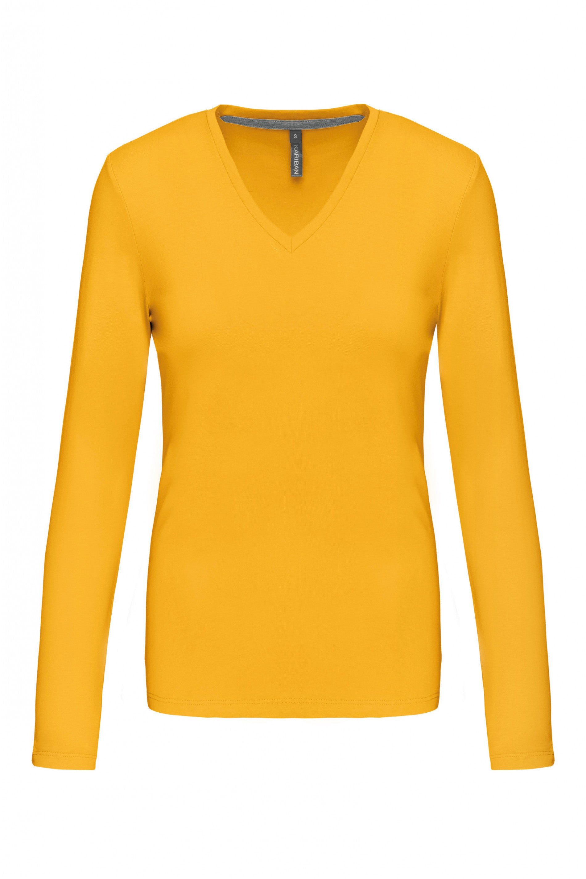 T shirt col V manches longues femme