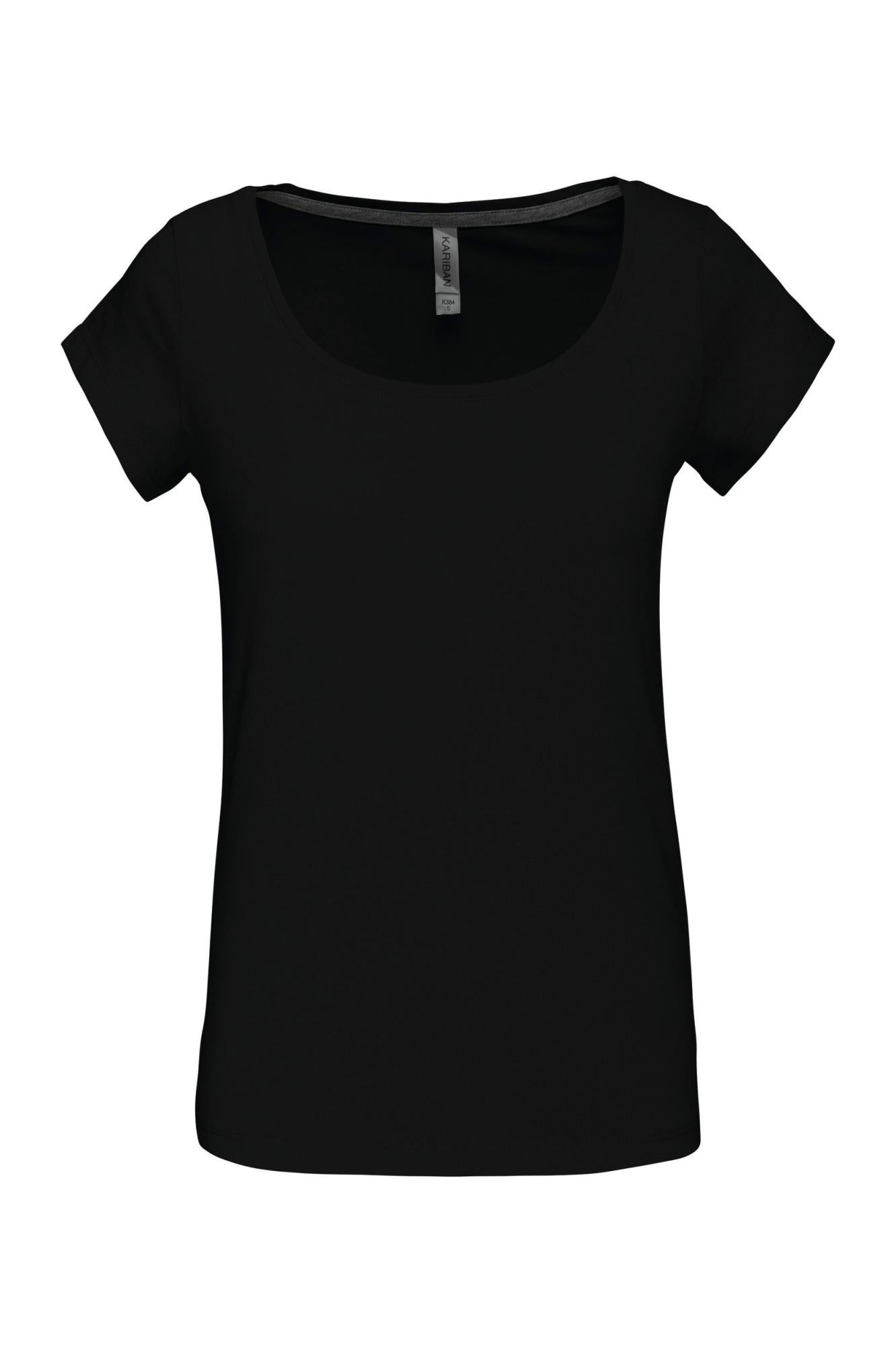 Haut Majestic Femme T-shirt Col Bateau Manches 3/4 Taille 3 - Neuf Avec étiquettes, Couleur Noir