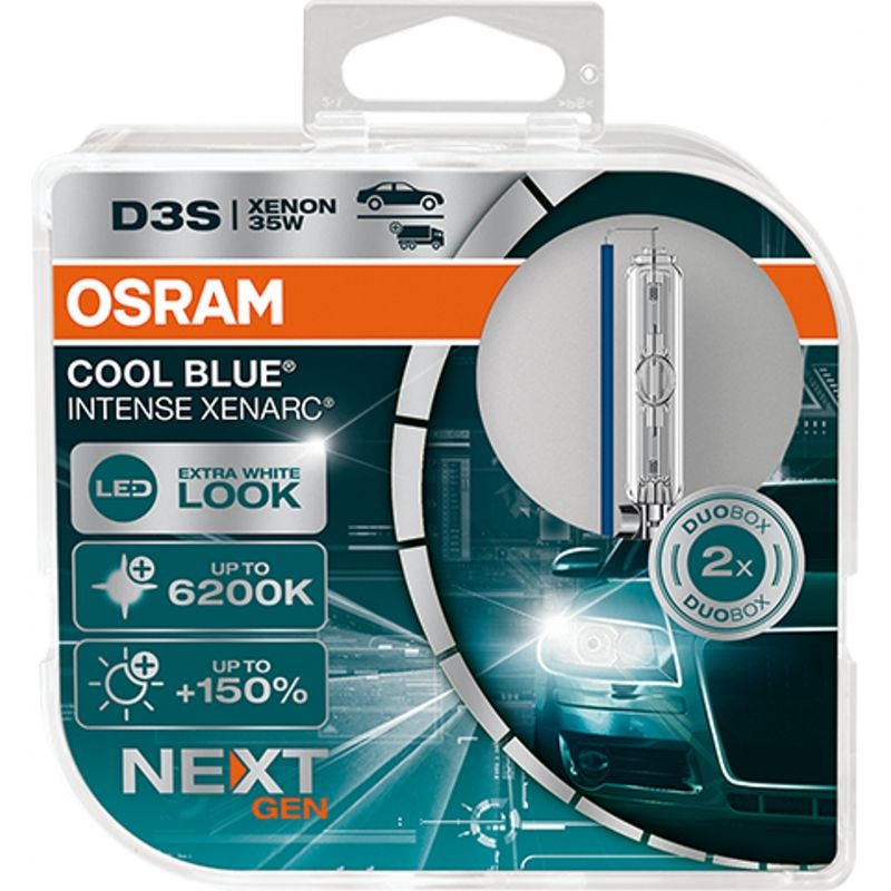 Kit 2 Ampoules Xénon auto Osram XENARC® COOL BLUE® INTENSE D3S