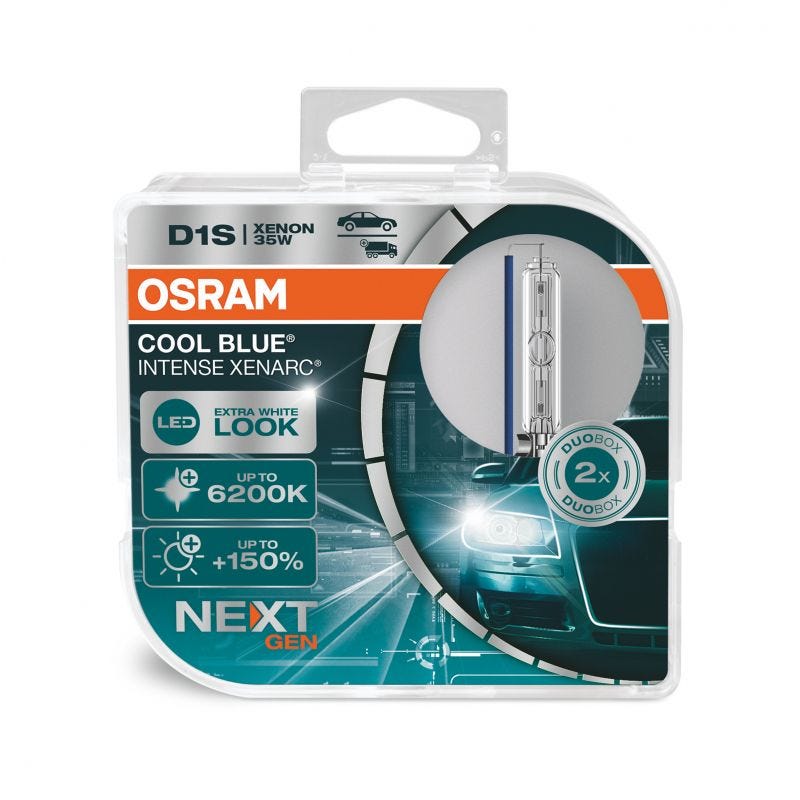 Kit 2 Ampoules Xénon auto Osram XENARC® COOL BLUE® INTENSE D1S