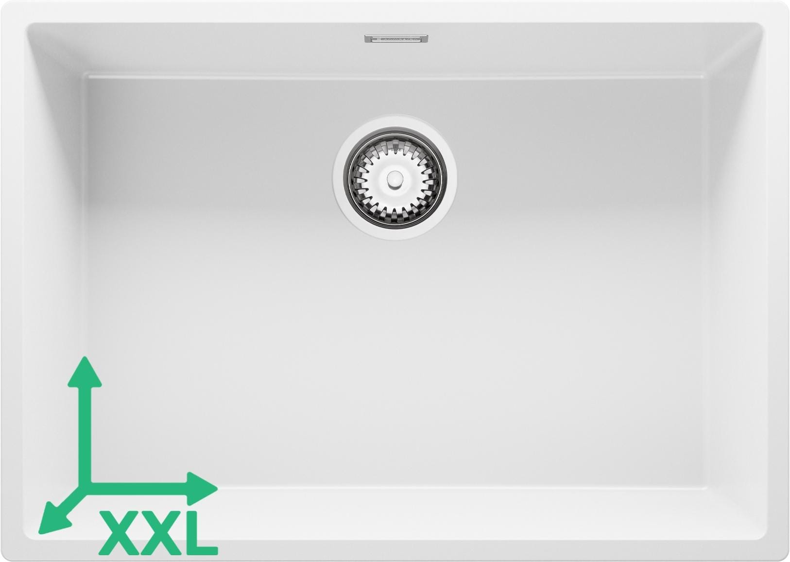 Doafoce Cestino Per Lavello Da Cucina Con Filtro Per Troppopieno E Testa Quadrata Per Troppopieno, In Acciaio Inox, Tubo In PVC Da 110 Mm - Foto 2