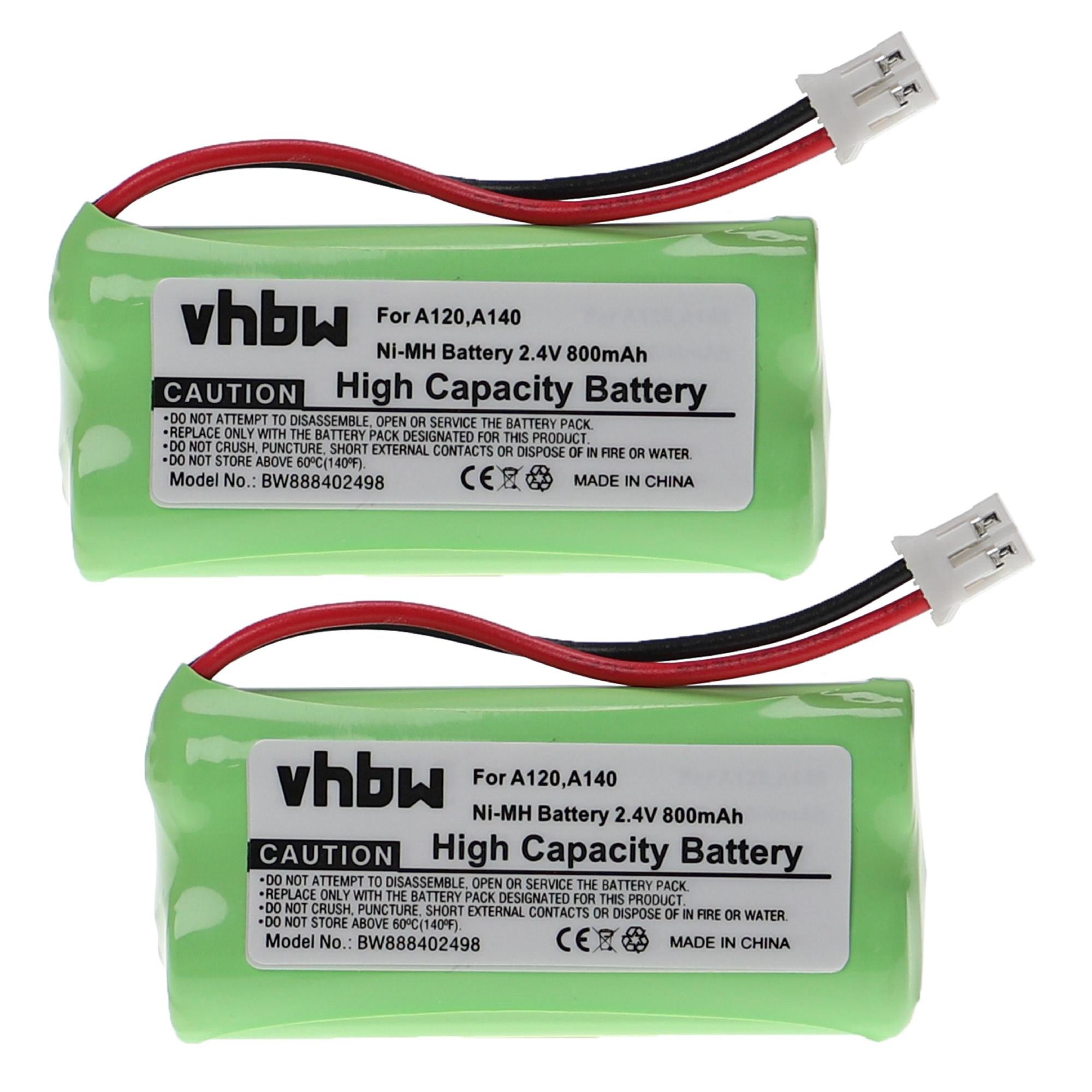 3x Batterie Pour AEG F20 500mAh 2,4V - FR