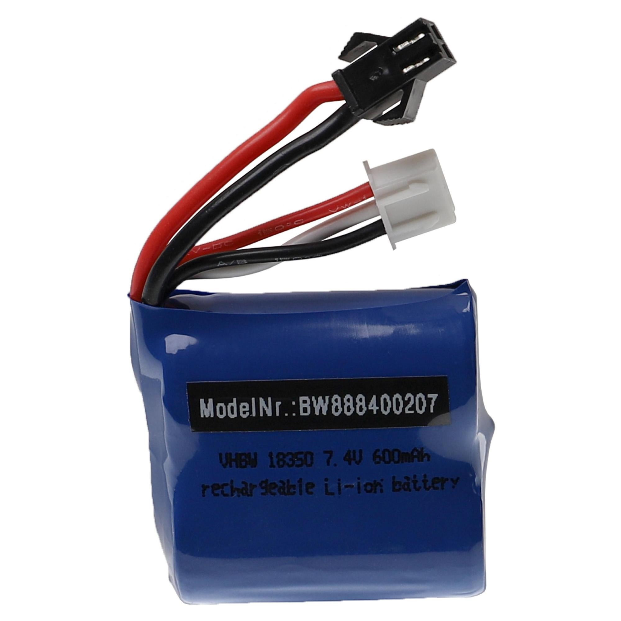 vhbw batteria con SM per modellismo per es. macchine da corsa, elicotteri, aerei (1300mAh, 11,1V, Li-Poly, 129 x 21 x 16 mm